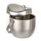 Hello Honey 1-Quart Stainless Steel Double-Wall Ice Bucket with Handle and Curved Lid, Brushed Nickel Finish